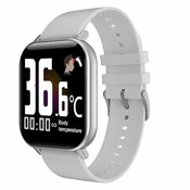 Mi Pametna ura Dr Seno AMOLED pulzni oksimeter telesna temperatura EKG kisik srebrna