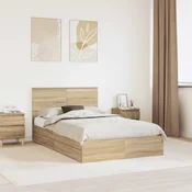 Krevet s od storage Sonoma hrast 135 x 190 cm Konstruirano drvo