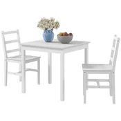 Homestar Jedilna garnitura 3-delna 75x75x73 cm bela