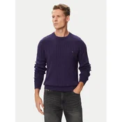 Tommy Hilfiger Pulover Classic MW0MW33132 Vijolična Regular Fit