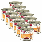 Animonda Carny Kitten - perutnina in govedina 12x200 g