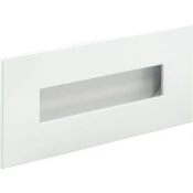 Utopni ročaj Geometric, pravokotni 155x73,utopna mera 123x40mm, cin.lit.,bel mat