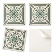 shumee Dekorativne vinilne talne ploščice s cvetličnim vzorcem in ornamenti 9x30x30 cm
