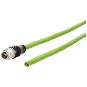 Metz Connect Metz Connect 142M2X10020 M12 omrežni kabel CAT6a S/FTP 2 m zelena PUR plašč, kislinsko odporen, odporen na ozon, UV odporen, primeren za verigo za spe, (20532926)