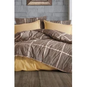 Aberto Design Komplet posteljina Rian, 200x220cm, Braon-Žuta