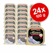 Ekonomično pakiranje Miamor Milde Mahlzeit 24 x 100 g - Piletina i šunka