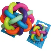 shumee Yarro | Pasja igrača | Mini pletena gumijasta žogica z zvončkom 5 cm - Mini pletena gumijasta žogica z zvončkom 5 cm
