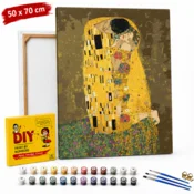 shumee Slika po številkah z okvirjem Poljub Gustav Klimt 50x70 cm