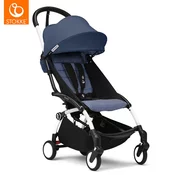 stokke yoyo3 otroški voziček 6+ air france blue (white frame)