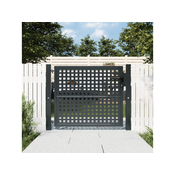 VIDAXL Vrtna vrata antracitna 105x125 cm jeklo