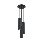 Sollux SL.1576 - Luster na sajli KARBON 3xGU10/10W/230V crna