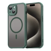 Hibridni ovitek HaloFrost II MagSafe za iPhone 15 - green