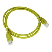 Patch kabel U/UTP kategorije 6 PVC 0,5 m rumene barve ALANTEC