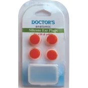 DOCTORS Tamponi za uši, Silikonski, Anatomski, 4 komada, Narandžasti