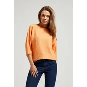 Womens sweater with 3/4 sleeves MOODO - orange