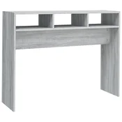Vidaxl Konzolna mizica siva sonoma 105x30x80 cm konstruiran les