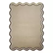 Ročno tkana volnena preproga v naravni barvi 120x170 cm Leo Scallop – Flair Rugs
