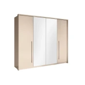 Garderobna omara Honolulu 240 Beige, 217x255x65cm, Vrata omare: Zložljiva