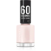 Rimmel 60 Seconds Super Shine lak za nohte odtenek 108 Cameo Rose 8 ml