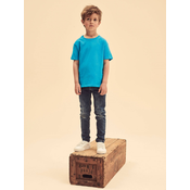 Blue childrens t-shirt in combed cotton Fruit of the Loom