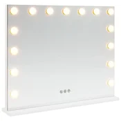 Vidaxl LED ogledalo za toaletno mizo Bela 58 x 10 x 47 cm