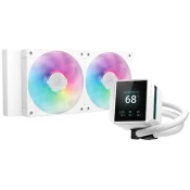 DEEPCOOL Komplet za tekocinsko hlajenje AIO Liquid Cooler MYSTIQUE 240 WH ARGB, 240mm, RGB, LCD, bel