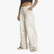Hlače adidas Adilenium Season 6 Zebra Print Wide Leg Denim Pants Wonder White 26/30