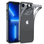 Joyroom Case gel ovitek za iPhone 14 Plus ohišje ovitek s kovinskim okvirjem 14Q črn