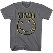 Nirvana Majica Inverse Smiley Charcoal L