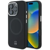MERCEDES Silikonski ovitek za Apple iPhone 16 Pro Max z logotipom, črne barve, 1 kos.