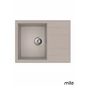 Milo Granitna sudopera Retto, o90, 65x50cm, Pure sand