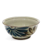 Modro-bež porcelanasta skledica za ramen 1 l Flower – Rex London