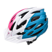 Meteor Marven biciklistička kaciga, S, plavo-bijelo-roza