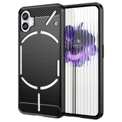 TPU gel ovitek Brushed Carbon za Nothing Phone (1) - črn