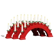 Božicni Svijecnjak s 10 LED Svijecama 3 pcs Crvena