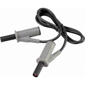 VOLTCRAFT Visokofleksibilni varnostni merilni kabel [lamelni vtič 4 mm-lamelni vtič 4 mm] 0.75 m črne barve MSB-501 10 A