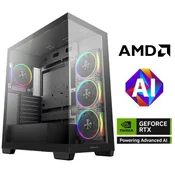 Racunalo INSTAR Gamer Titan V5, AMD Ryzen 7 9800X3D up to 5.2GHz, Vodeno hladenje, 32GB DDR5, 1TB NVMe SSD, NVIDIA GeForce RTX5070Ti 16GB, No ODD, 5 god jamstvo