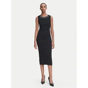 Rinascimento Cocktail obleka CFM0012352003 Črna Slim Fit