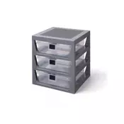 LEGO® rokovnik s tri ladice - tamno sivi
