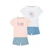Petite Fleur Kids Pižama  safir / pastelno roza / rdeča / bela
