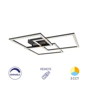 Braytron LED plafonjera BRY-CRYSTAL-B-80W-3U1-DALJINSKI-CRNA