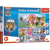 Trefl Sestavljanka Poišči razlike Paw Patrol 4 v 1 (15,15,30,50 kosov)