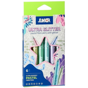 Set flomastera Junior - Ultra Glitter, 6 pastelnih boja