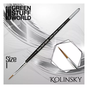 Kolinsky Brush size #1 - SILVER SERIE