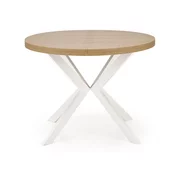 Stol Houston 1495 (Zlatni hrast + Bijela) Zlatni hrast, Bijela, 76cm, Dostupno, Melaminska iverica, Metal