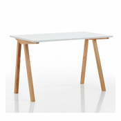 Radni stol s bijelom plocom stola 60x120 cm Mak – Tomasucci