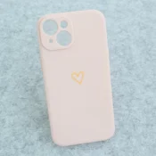 Maska Golden Heartbeat za iPhone 15 roze