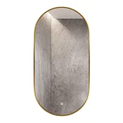 Ceramica Lux Ogledalo alu-ram, 55x100 elipsa, Touch-dimer, Pozadinski CL41, Zlatna boja