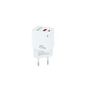 NEW Stenski Polnilec TooQ TQWC-QCPD20WT USB-C USB-A