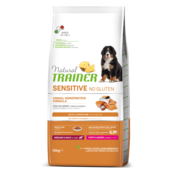 Trainer Natural Medium/Maxi, Puppy & Junior Sensitive No Gluten Losos 3 Kg